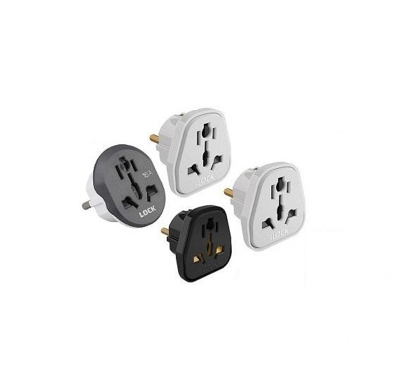 Ilock Triple to Dual Converter , 3 Ports Triple Port , 3500 Watt 250 Volt White - 4 Pieces
