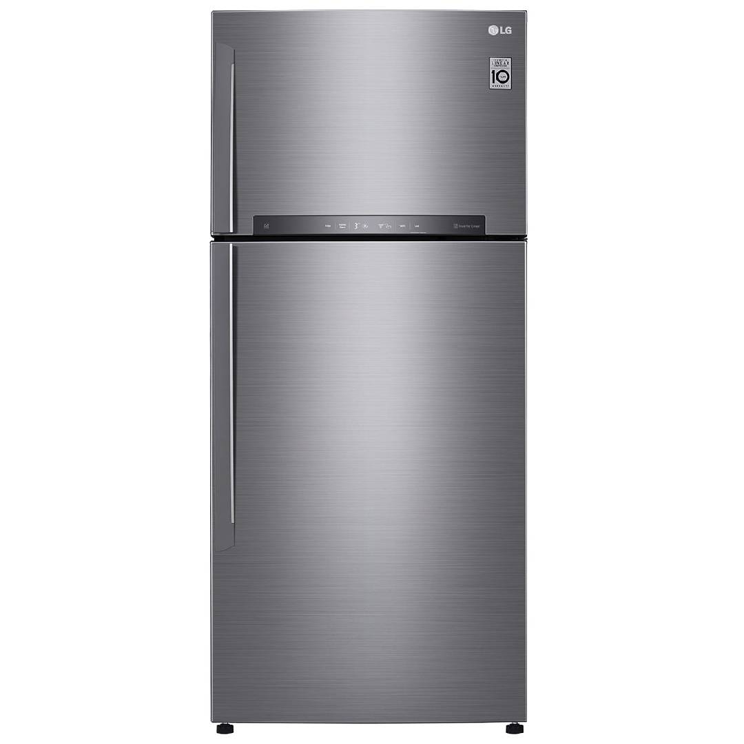 LG NoFrost Top Freezer Refrigerator , 506 Liter Inverter Motor , Silver - GN-H722HFHL