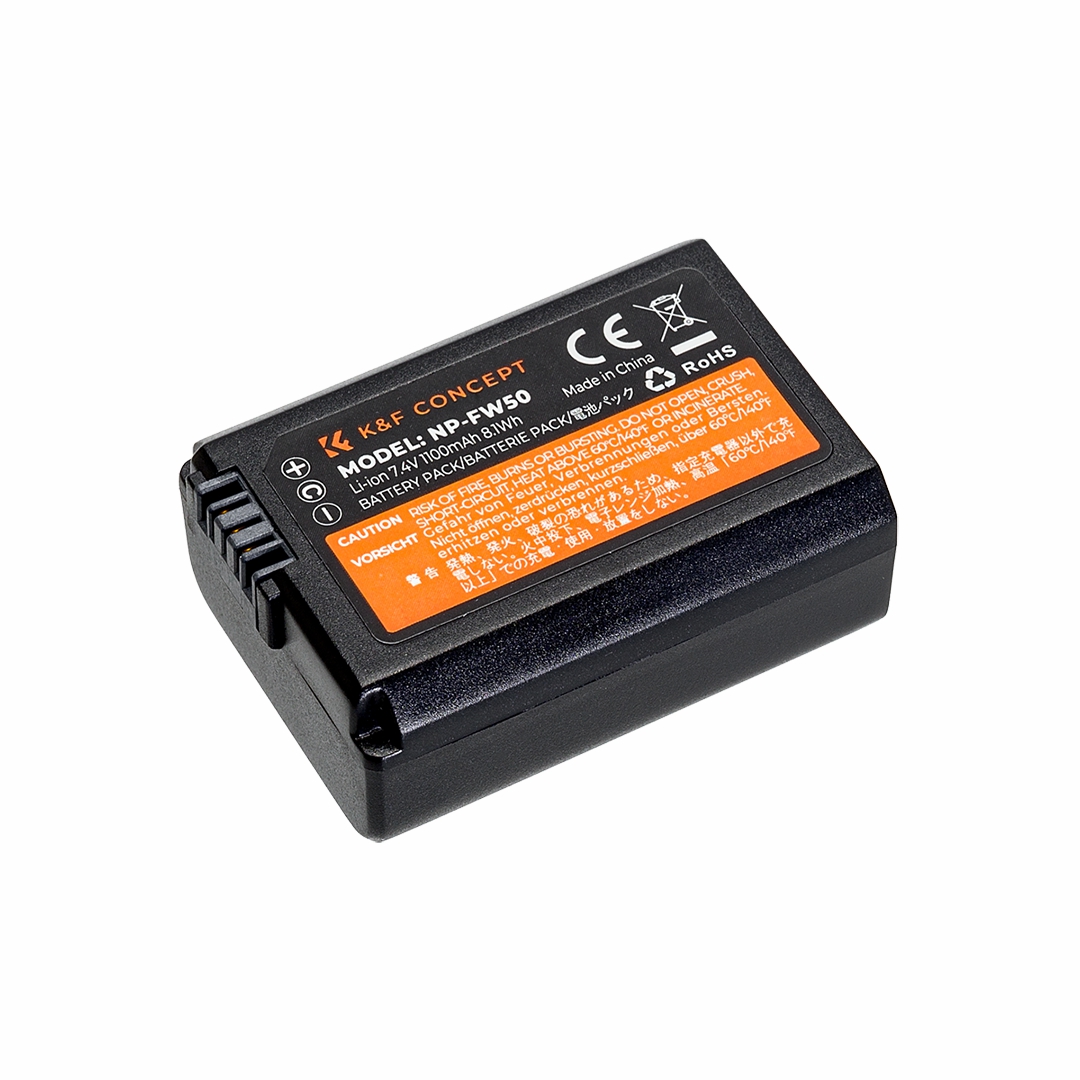 K&F Concept FW-50 Camera Battery forSony Cameras ,Black - KF28.0015V3