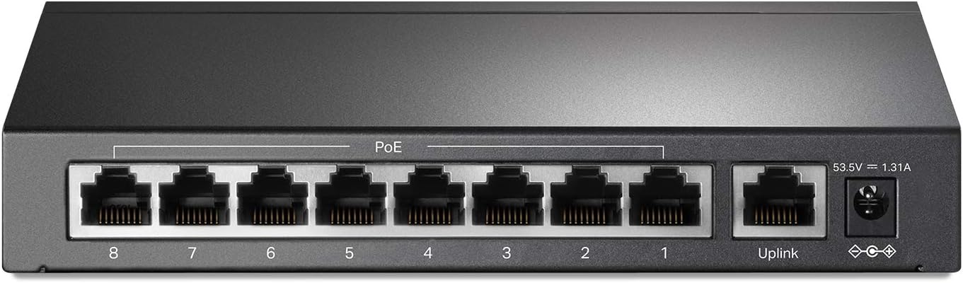 محول PoE+ تي بي لينك ، عدد 9 منفذ ، فضي - ‎TL-SF1009P