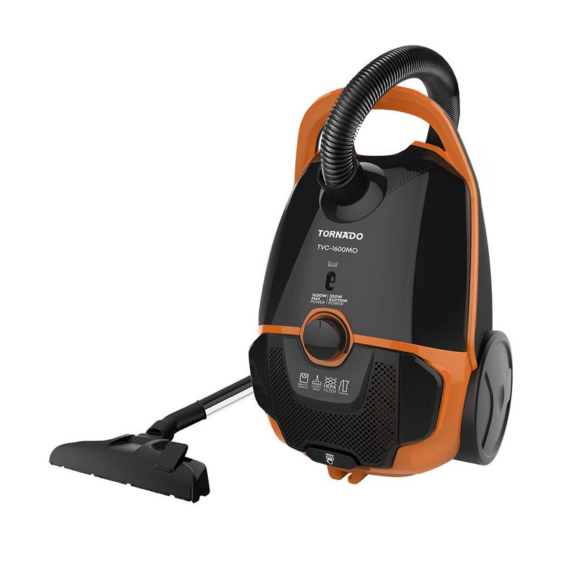 Tornado Canister Vacuum Cleaner Black Orange - TVC-1600MO