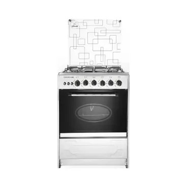 Techno Fire Gas Cooker , 4 Burners , Silver - TF-21-SS