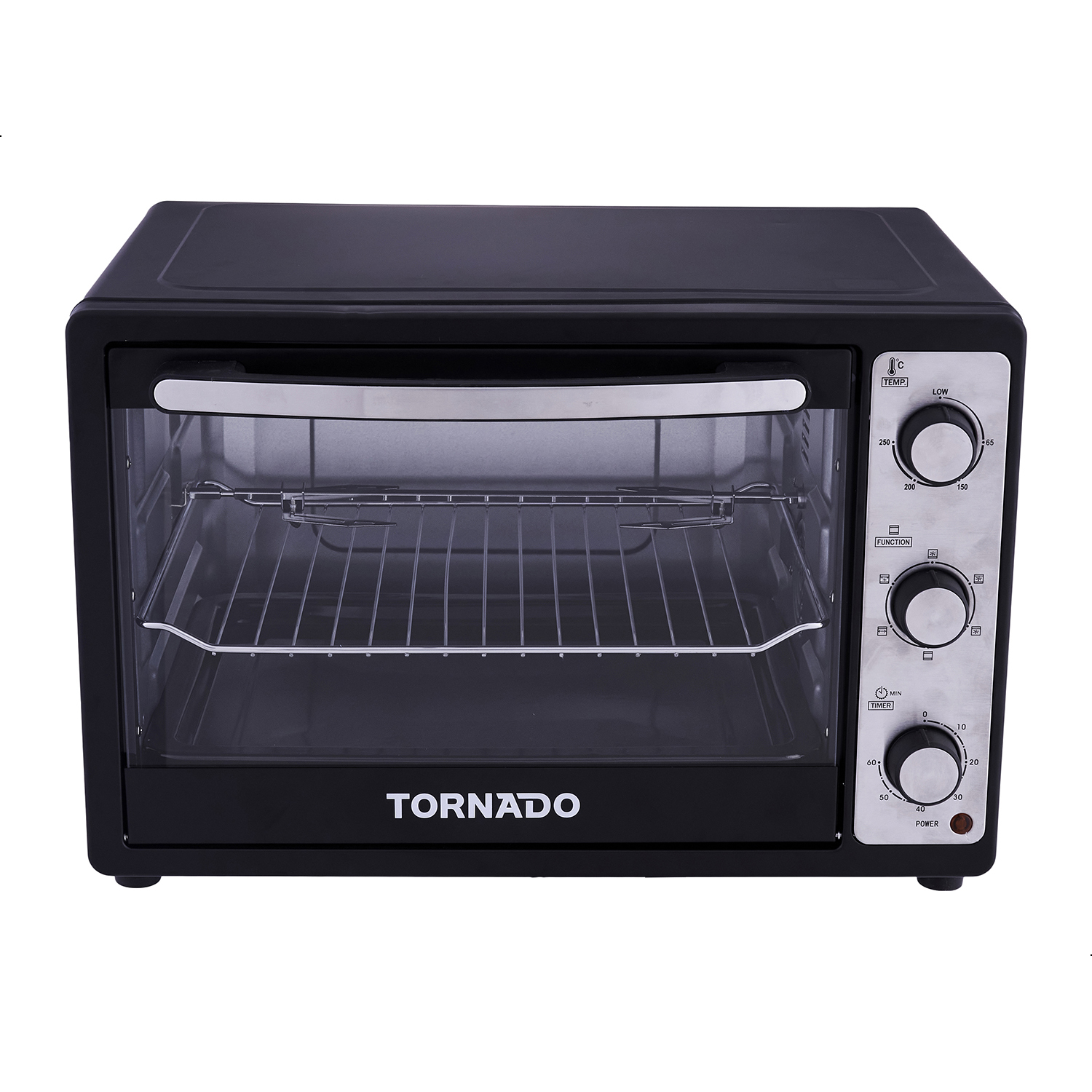 Tornado Oven with Grill , 48 Liter 1800 Watt , Black Silver - TEO-48DGE(K)