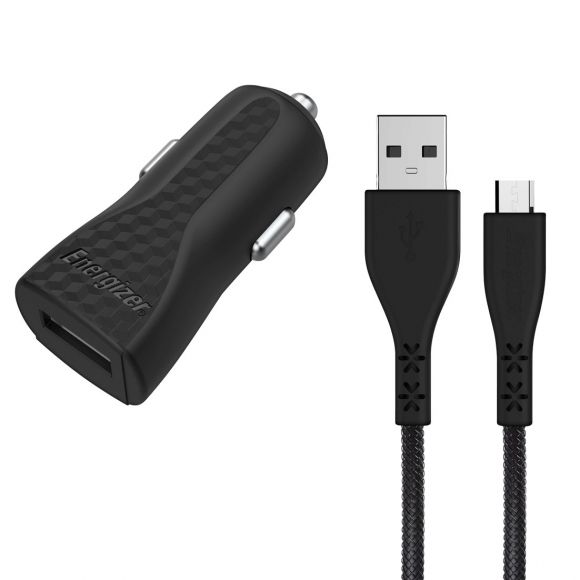 Energizer Car Charger , 1 Ports , USB , 5 Watt , Black - DC1ALMCM
