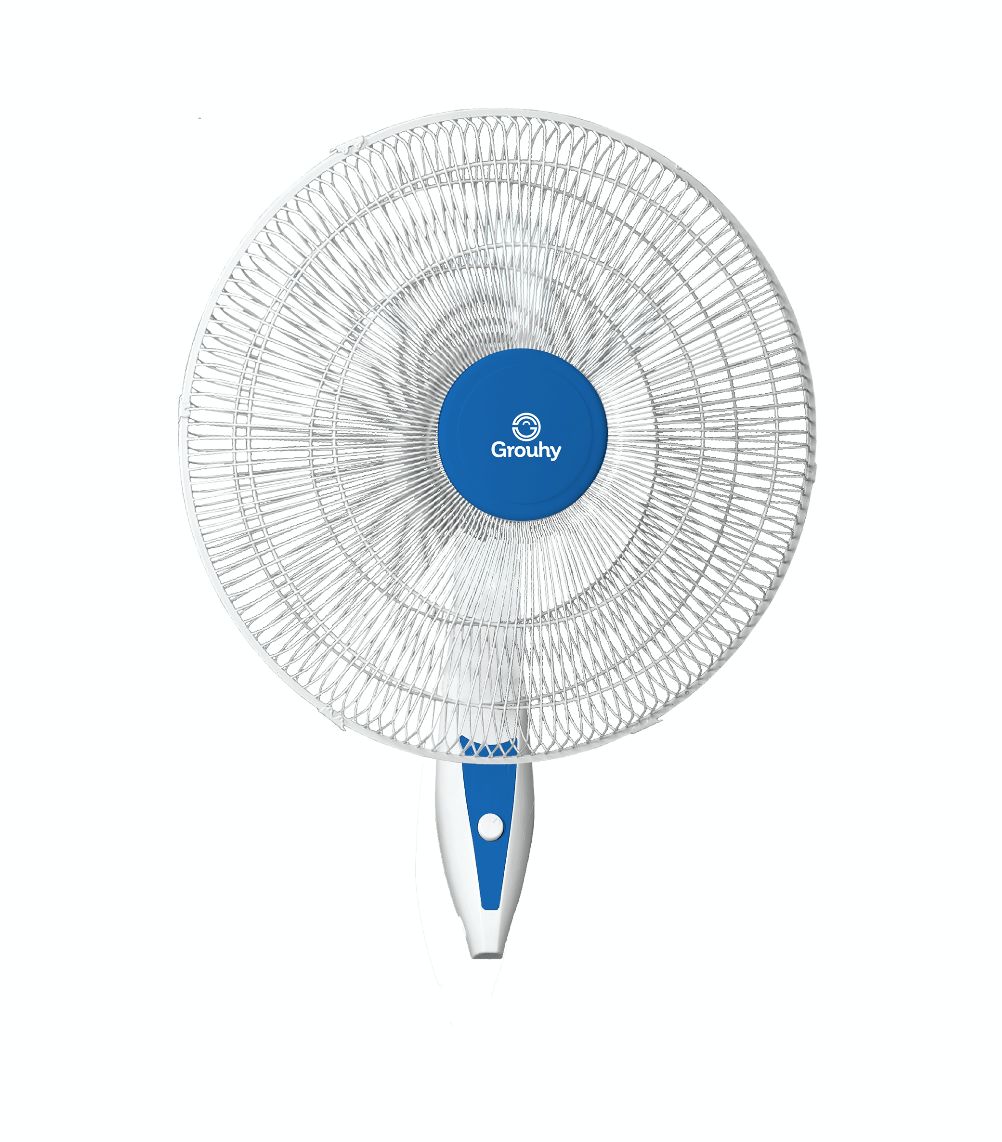 Grouhy Wall Fan , 18 Inch , White Blue - UW-18026-BLU