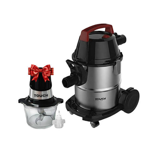 Touch El Zenouki Turbine Plus Drum Vacuum Cleaner , Silver - 40808, free chopper gift 700 Watt