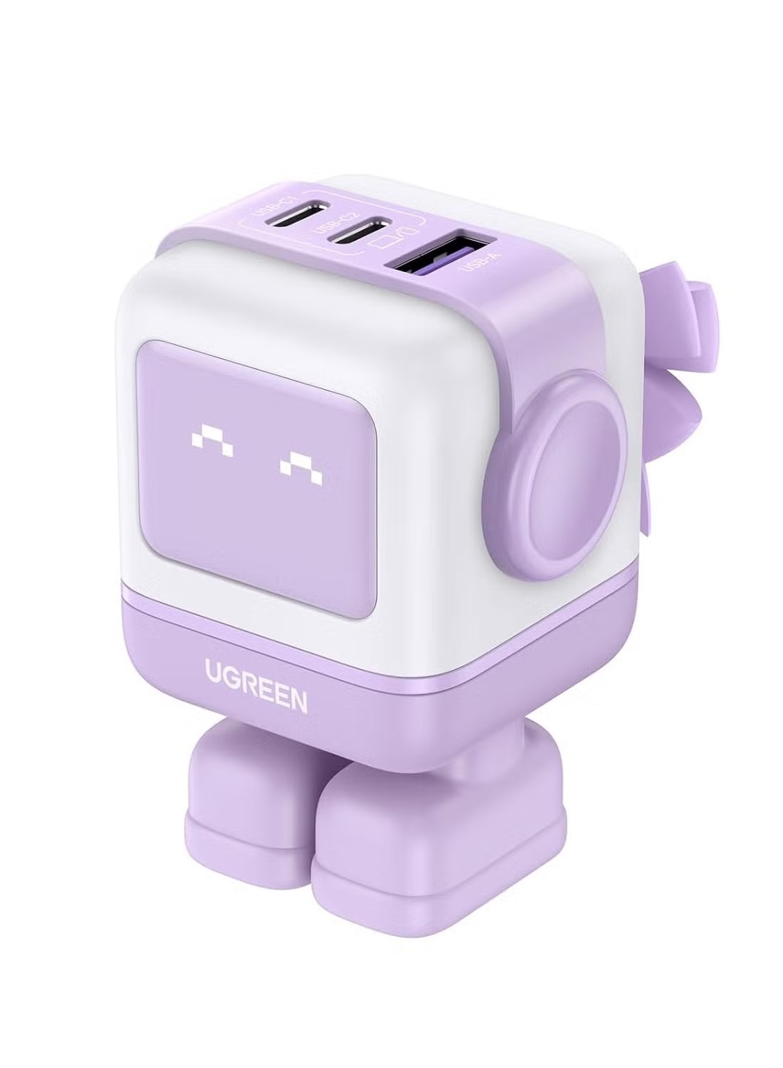 Ugreen Wall Charger , 3 Ports Triple Port , 65 Watt Purple - CD361