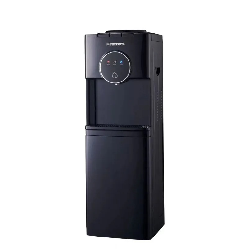 Mediatech Cold, Lukewarm and Hot Top Loading Water Dispenser , Anti-Bacterial Plastic , 3 Tabs Black - MT-WD2587R
