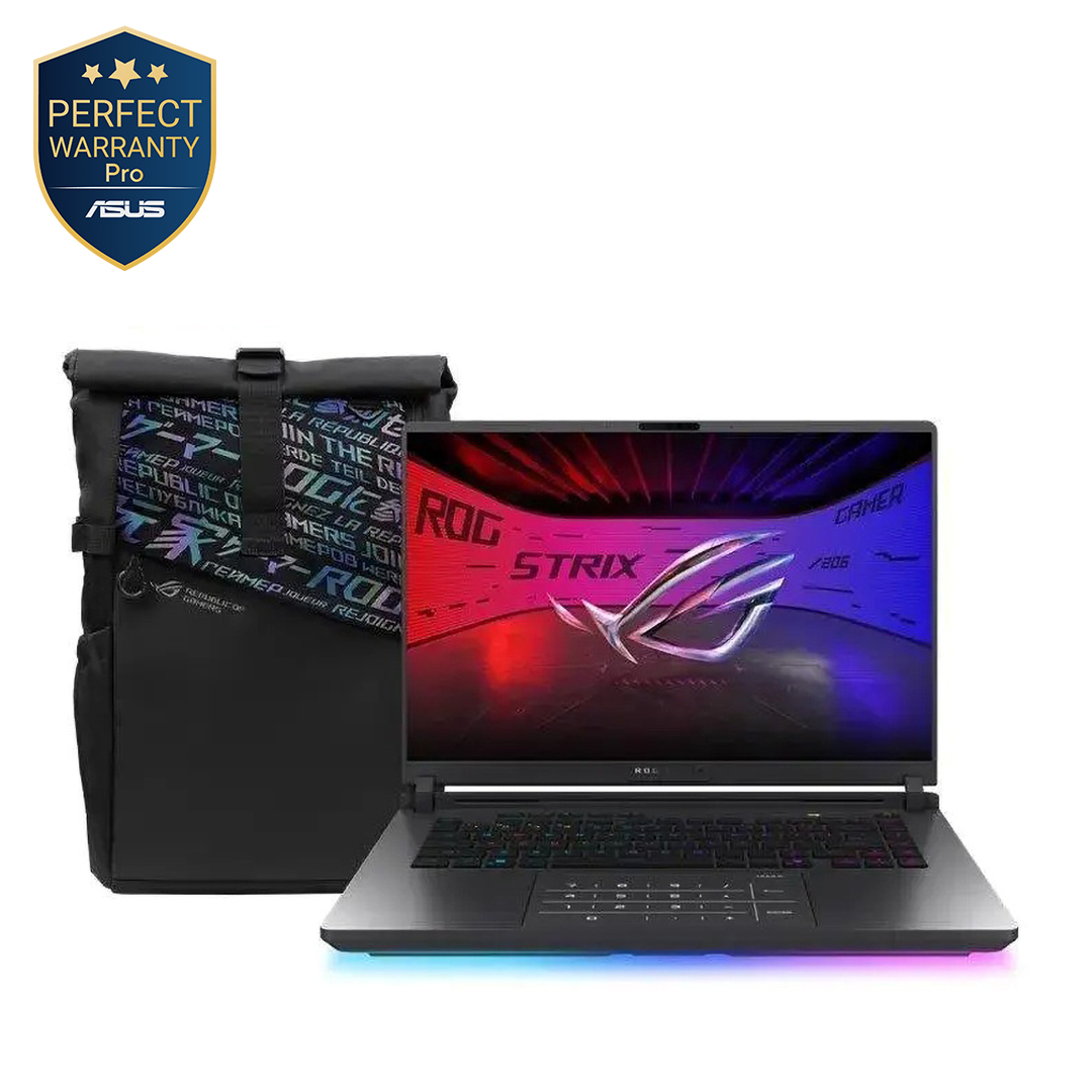Asus ROG Strix G16 G615LW-RV132W Laptop ,Intel Core Ultra 9 275HX 16 Inch ,1 Terabyte SSD ,32 GB ,NVIDIA GeForce RTX 5080 ,Windows 11 - Black