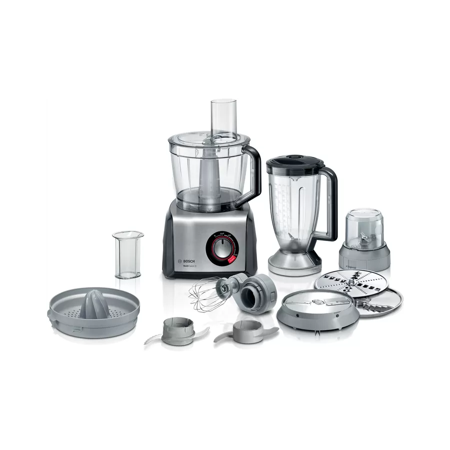 Bosch Multitalent 8 Food Processor , 1250 Watt Black Stainless Steel - MC812M844