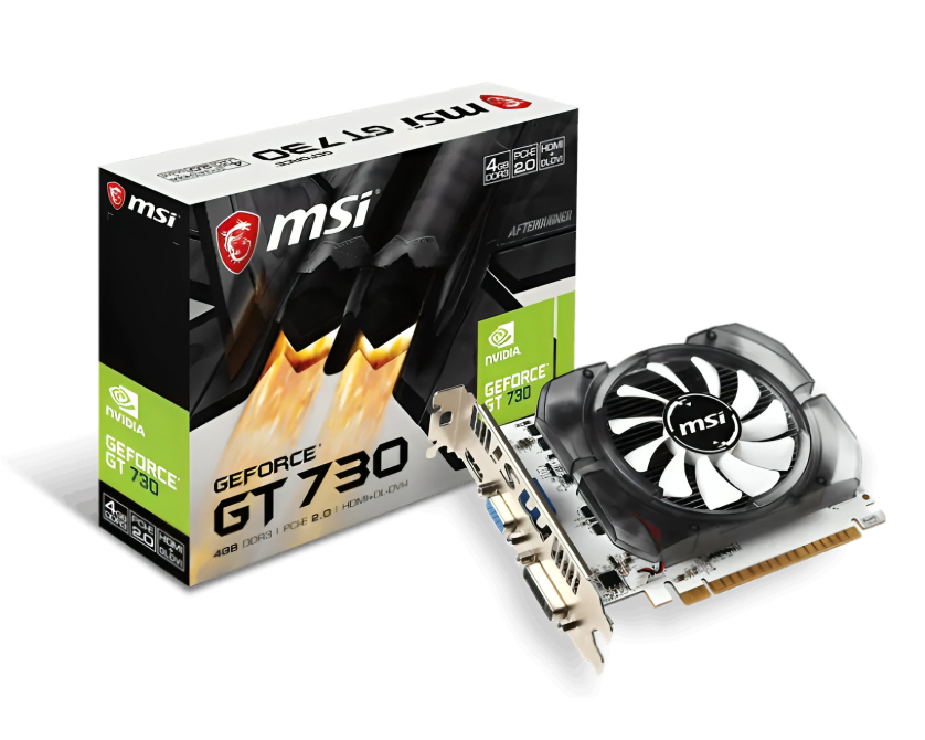 MSI GeForce GT 730 Graphics Card – 4GB DDR3 – N730-4GD3V2