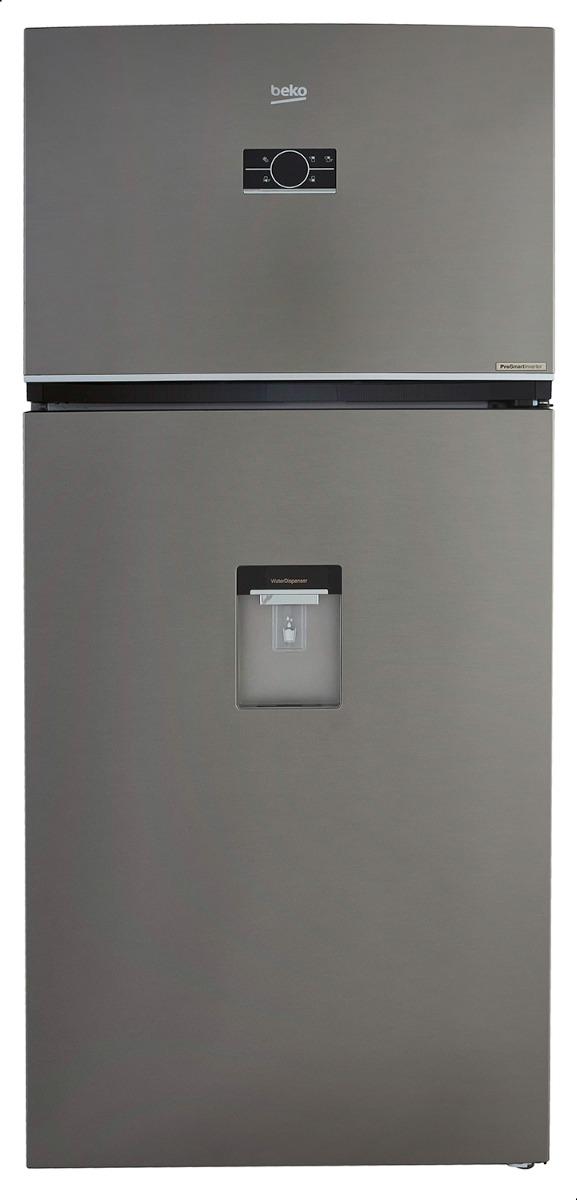 Beko NoFrost Top Freezer Refrigerator , 630 Liter Inverter Motor , Stainless Steel - RDNE650E60XP