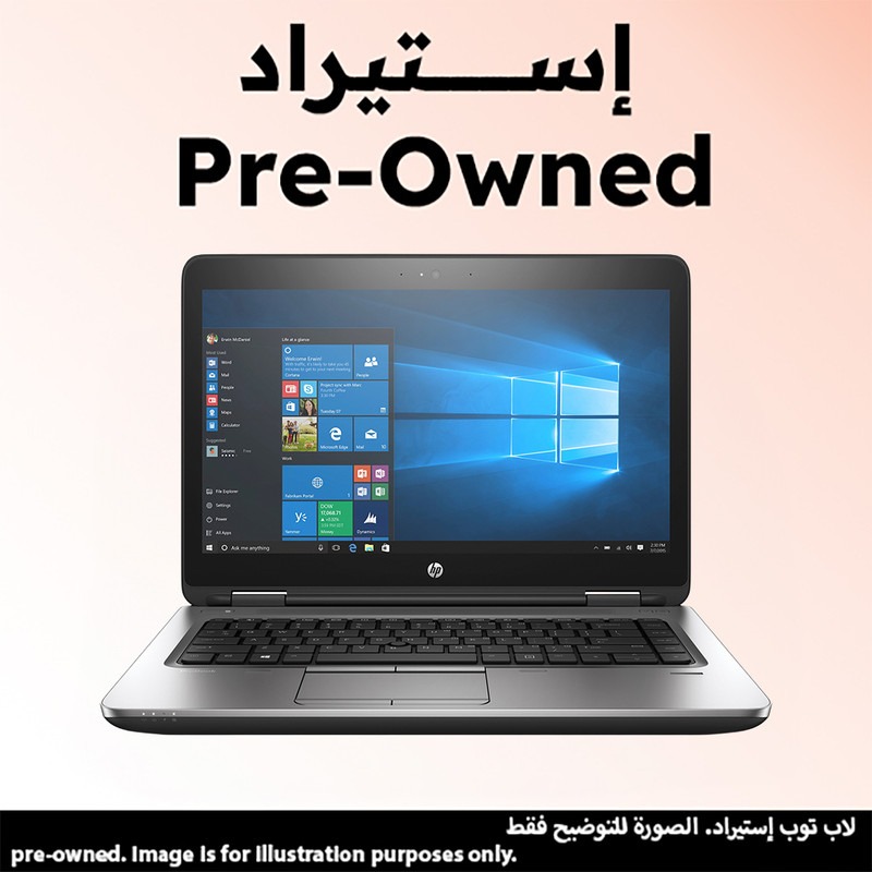 HP ProBook 640 G3 Notebook Laptop, 14 Inch HD Display, Windows 10 Pro - Black and Silver (Pre-Owned)