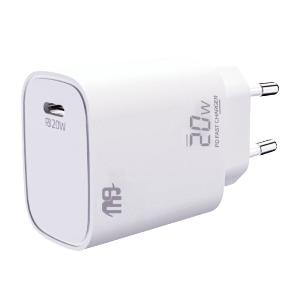Nine Go Power On Wall Charger , 1 Ports Type C , 20 Watt White