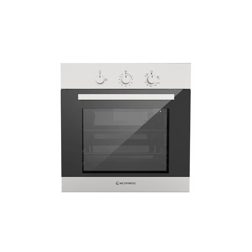 Ecomatic Built-in Gas Oven with Grill , 60 Centimeter 67 Liter , Black Stainless Steel - G6403B