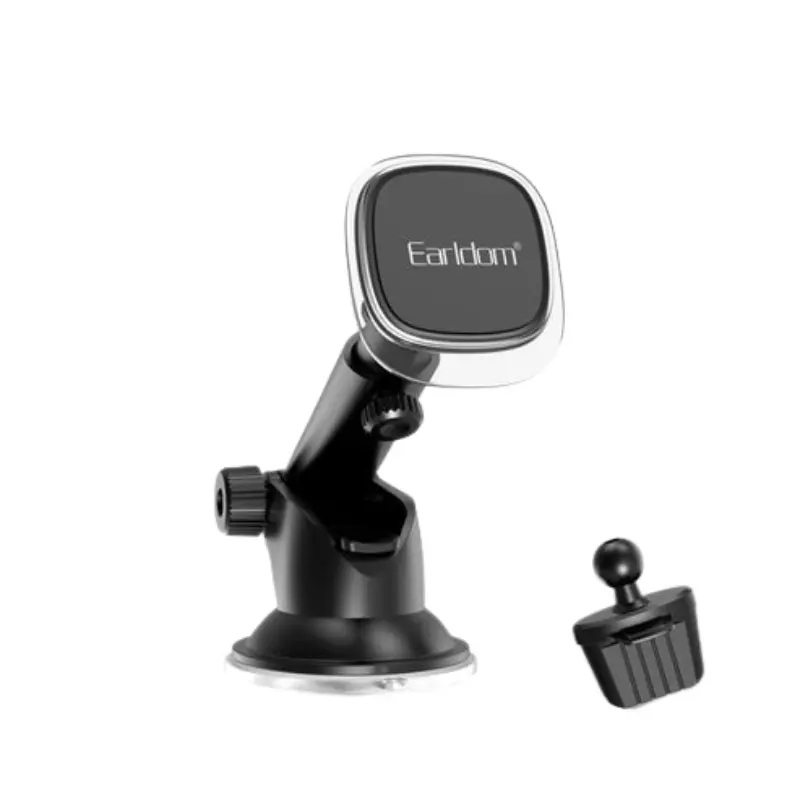 Earldom ABS and Metal Magnetic Mobile Car Holder for Mobile Phones , Black