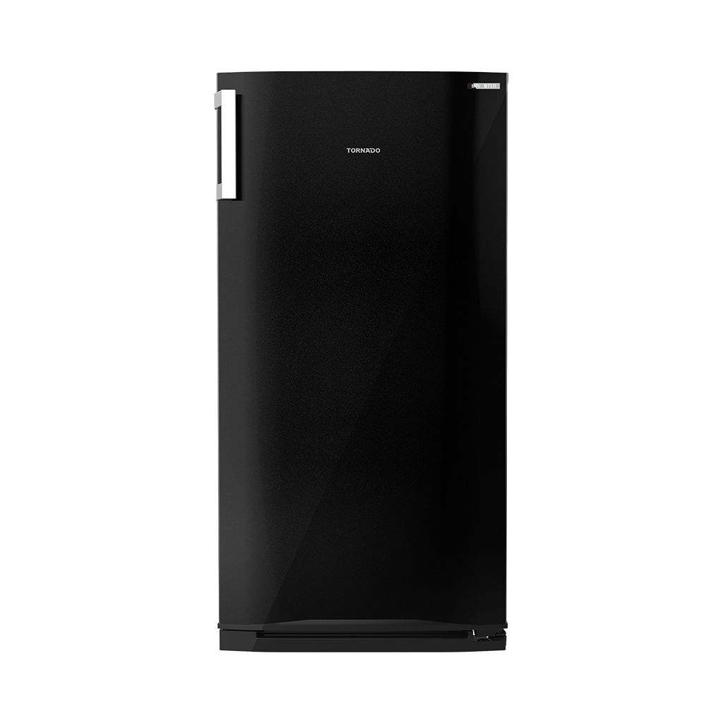 Tornado NoFrost Upright Deep Freezer , 185 Liter Inverter Motor , Black - RH-H18TV-BK