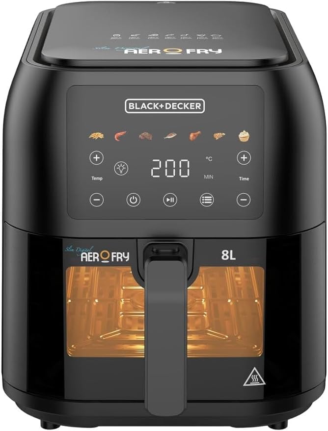 اير فراير ديجيتال بلاك + ديكر، 8 لتر، 1700 وات - SAF80W-B5