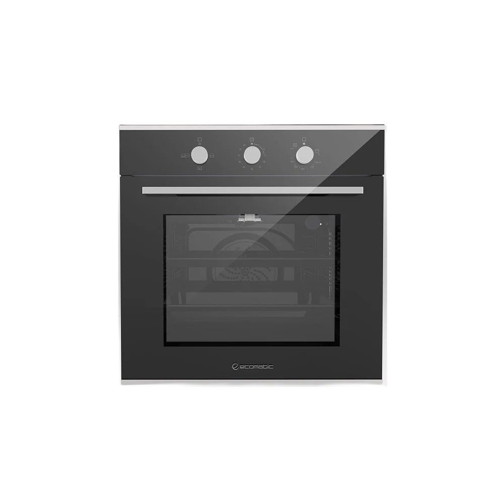 Ecomatic Crystal Digital Gas Built-In Oven with Grill , 60 Centimeter 67 Liter , Black - G6444GT
