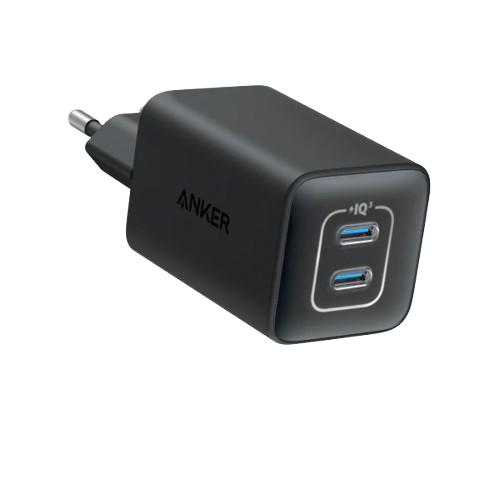 Anker 523 Wall Charger , 2 Ports Type C , 47 Watt 100 Volt Black - A2039L11
