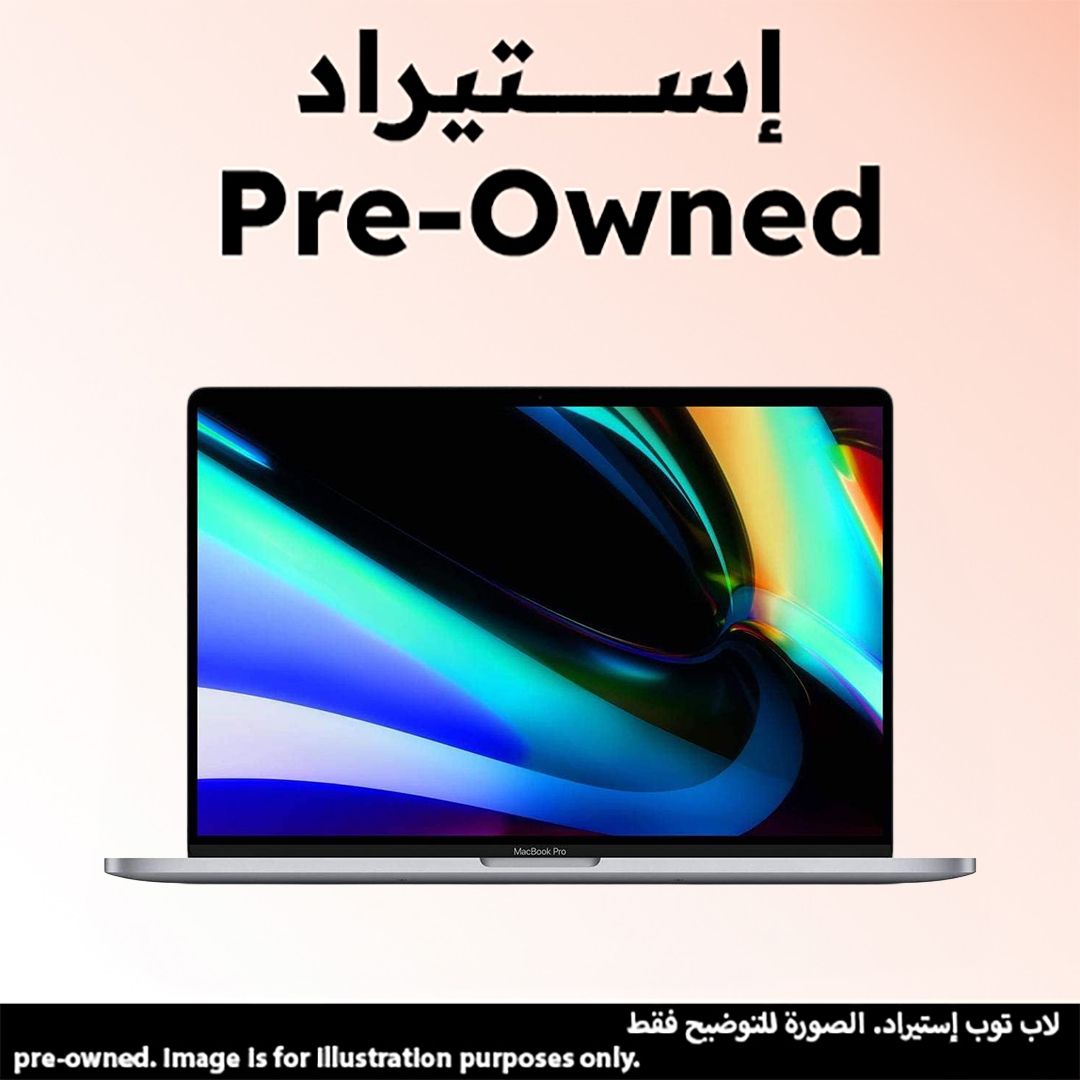 لاب توب استيراد ابل ماك بوك برو 2019- A1990 ، شاشة ريتينا 15.4 بوصة، بمعدل تحديث 60 هرتز، MacOS Sequoia – رمادي سبيس 