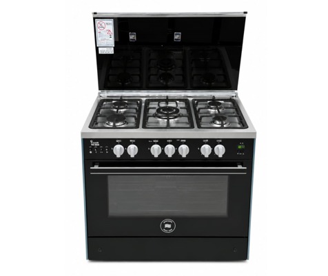 Unionaire Pro Light Gas Cooker , 5 Burners , Black - C69SS-GC-447-IDFSO-SO-PL-AL