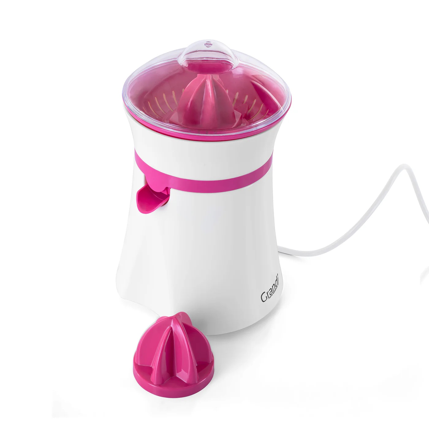 Grandi Tropicana 1 Electric Citrus Juicer , 1 Liter 30 Watt White Fuchsia