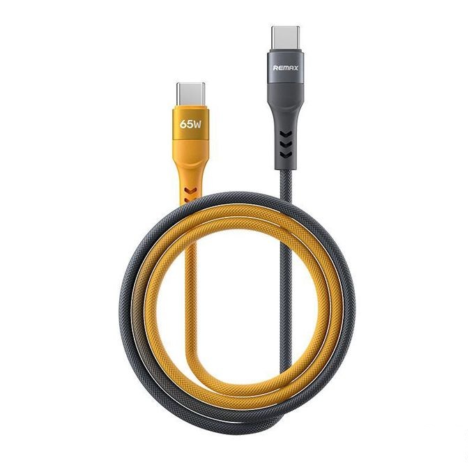 Remax Type C Charging Cable 1.2 Meter Grey Yellow - CB16(C-C)