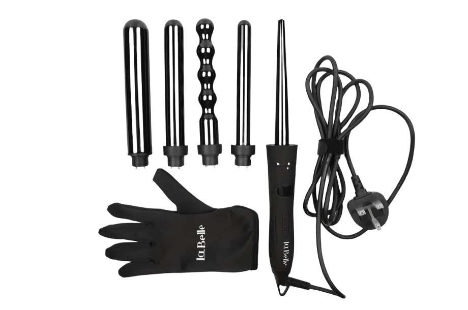 LaBelle Curly Pro Hair Styler with Attachments 45 Watt 220 Celsius , Black