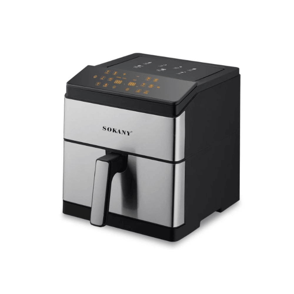 Sokany Air Fryer , 9.5 Liter , 2200 Watt Black Silver - SK-10044