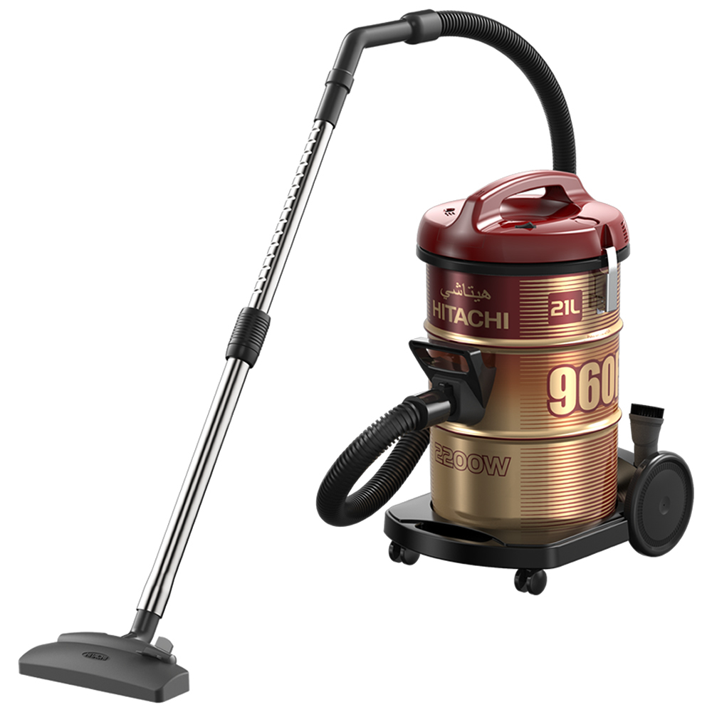 Hitachi Drum Vacuum Cleaner , Red - CV-960F SS220 WR