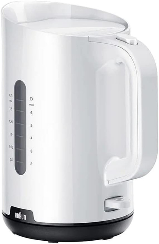 Braun Breakfast1 Collection Plastic Electric Kettle , 1.7 Liter 2200 Watt , White - WK1100WH