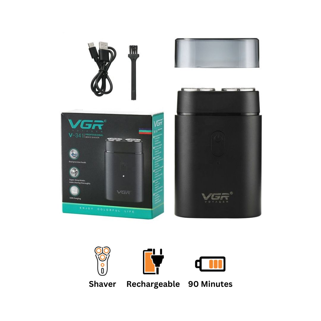 VGR Electric Shaver Black - V-341