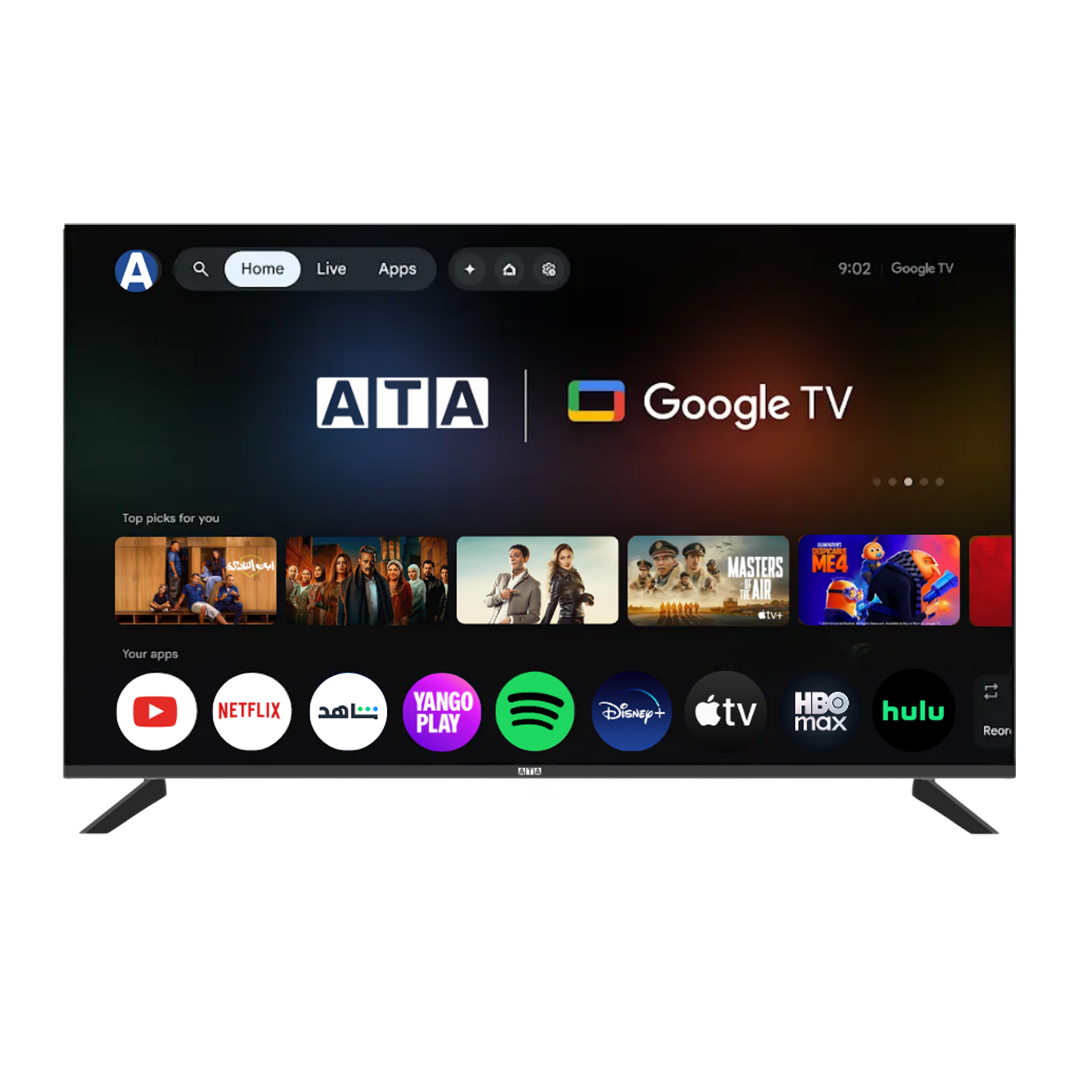 شاشة تلفزيون سمارت بدون إطار ايه تي ايه ، مقاس 65 بوصة ، ليد ، دقة 4K UHD - ATA65UOG