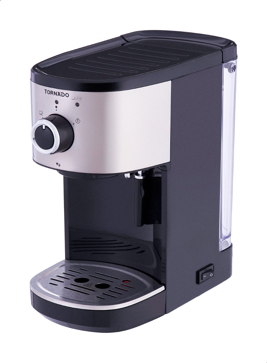 Tornado Manual Espresso Machine , 1.2 Liter , Black Silver - TCM-14512ES