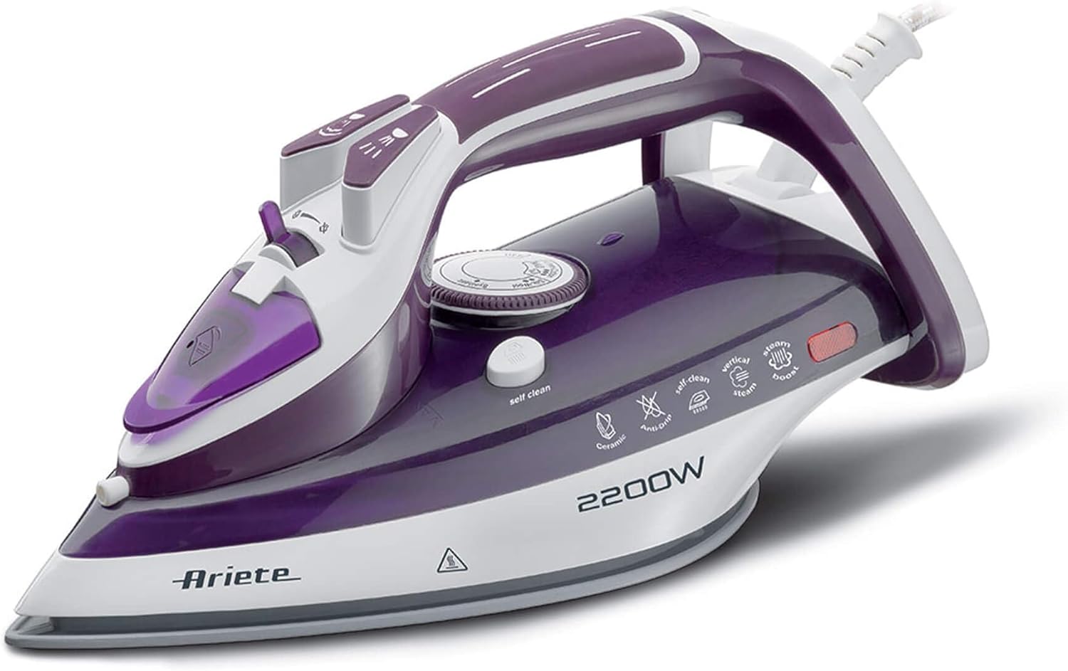 Ariete 6243 Steam Iron , 2200 Watt , White Purple - 00S624300AR0