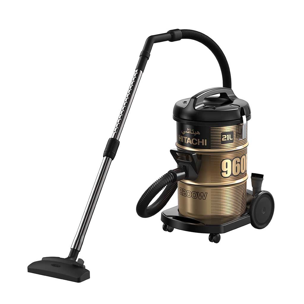 Hitachi Drum Vacuum Cleaner , 2200 Watt , Gold Black - CV-960F 220CE BK