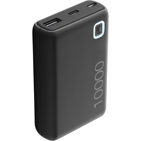Cellularline Wired Power Bank , 10000 mAh 1 Ports , Black