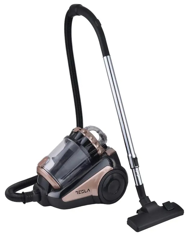 Tesla Bagless Canister Vacuum Cleaner , 2000 Watt Black Copper - Tsl-Vc100