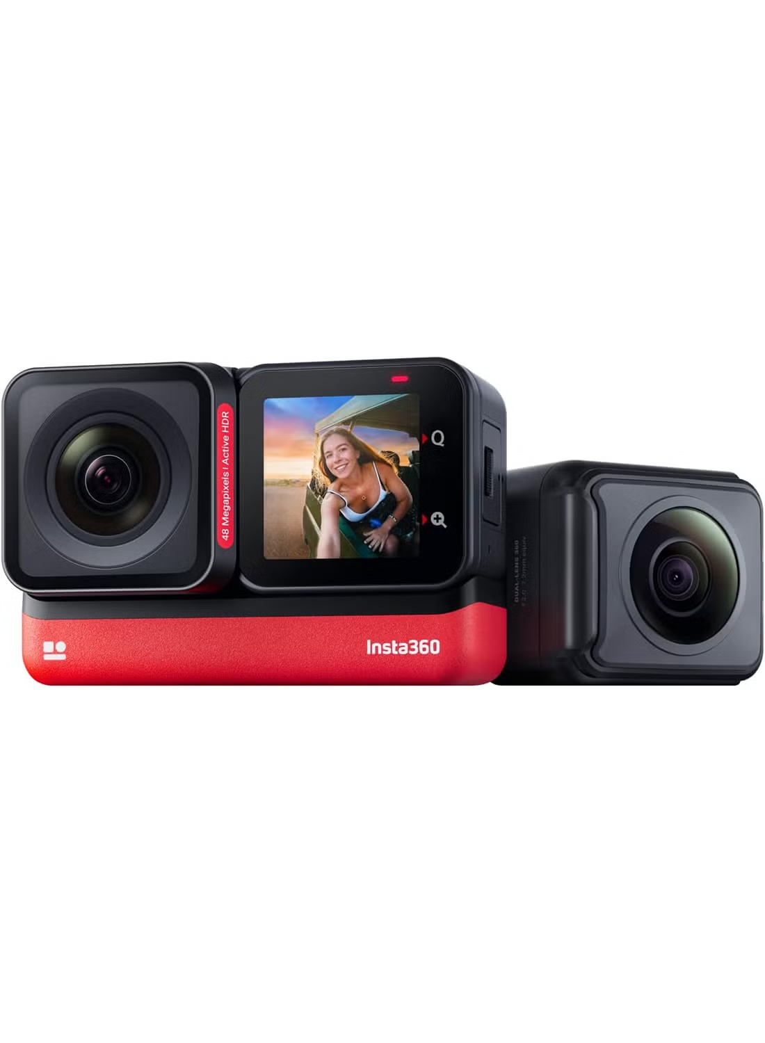 Insta360 ONE RS Twin Edition Action Camera , 48 megapixels 16mm , Black Red