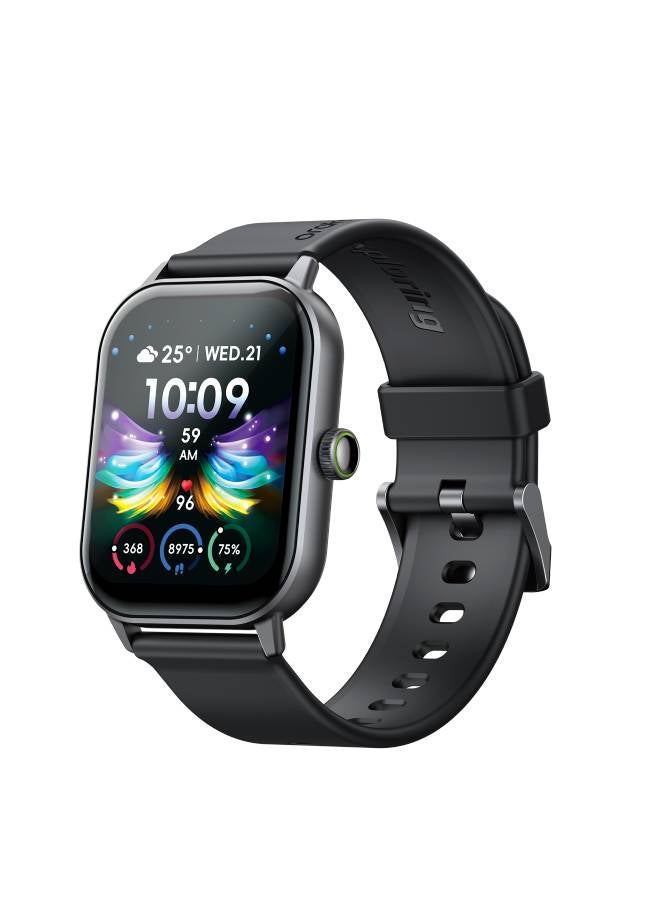 Oraimo Watch 5 Smart Watch, 2.01 Inch, Light Chrome Case and Black Strap - OSW-805 | B.TECH
