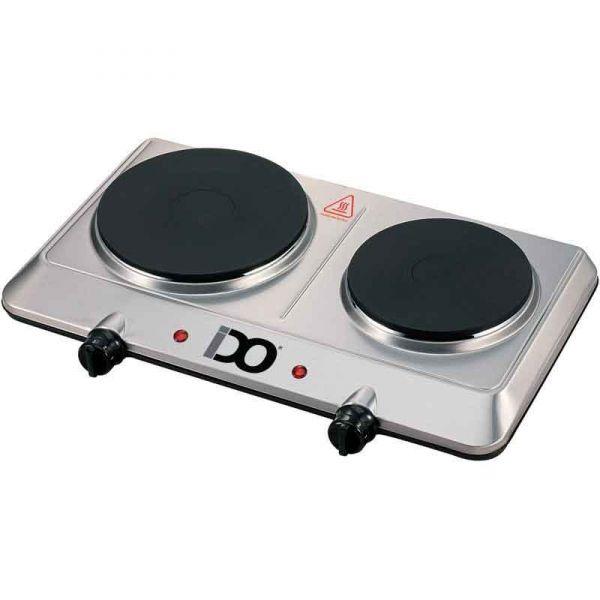 Ido Hot Plate , 2 Plates Burners , 1500 Watt Silver - HP2E1500-SV