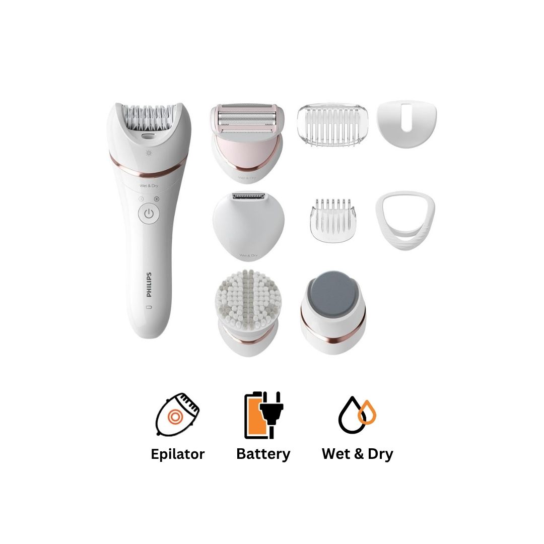Philips Series 8000 Epilator, Wet and Dry - BRE740-11