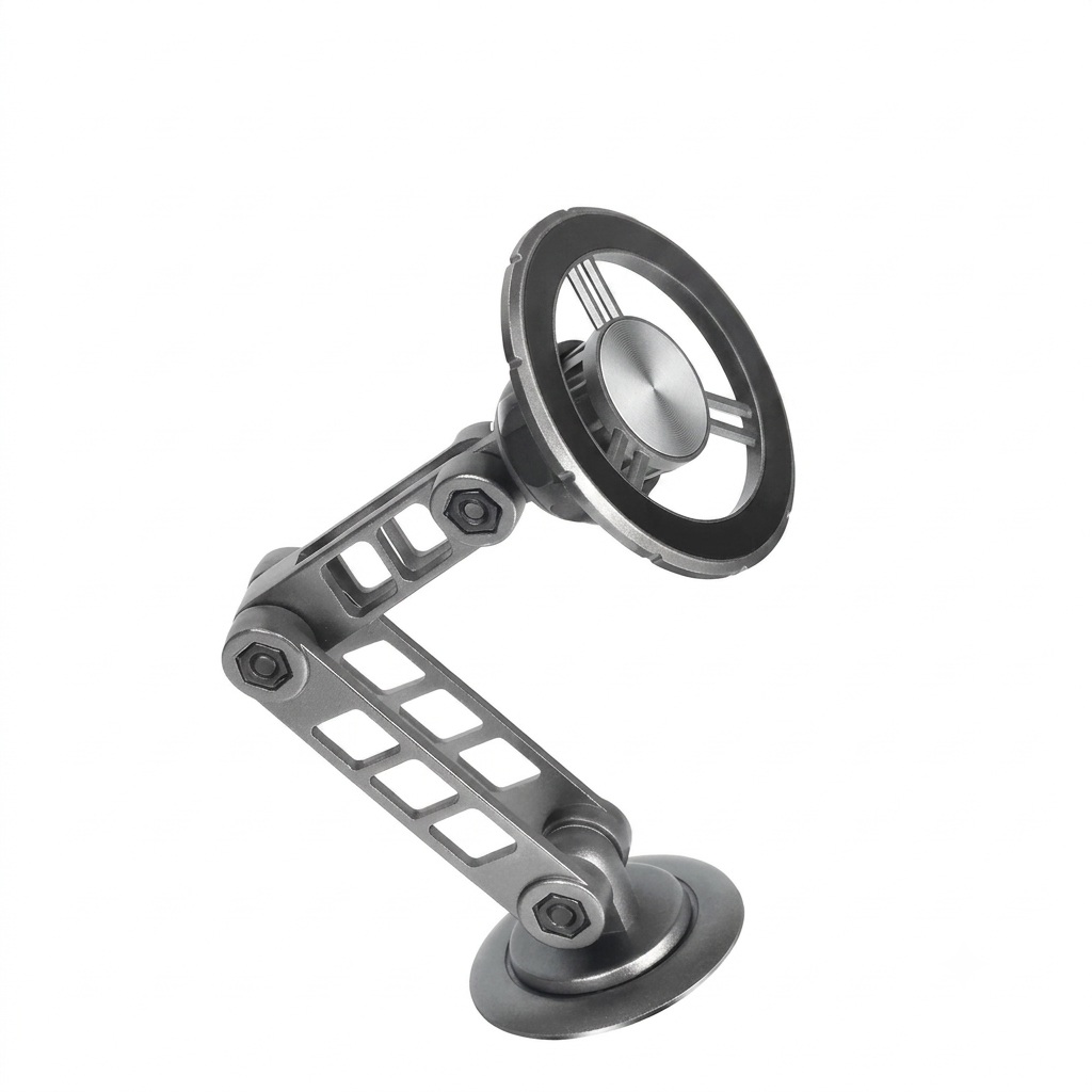 Nine ABS Magnetic Mobile Car Holder for Smartphones , Silver