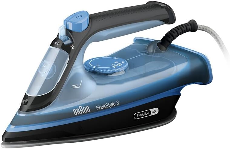 Braun FreeStyle 3 Steam Iron , 2400 Watt , Blue Black - FI3194BK