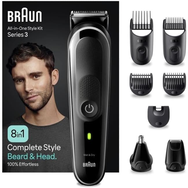 Braun 8 in 1 Series 3 Multi Grooming Kit, Dry - MGK 3440