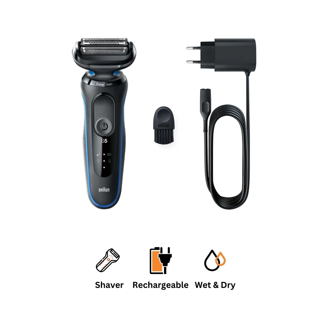 Braun Series 5 Electric Shaver Wet & Dry Blue - 51-B1000s