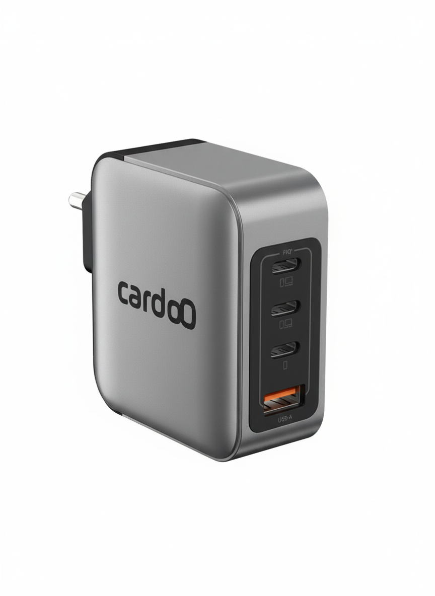 Cardoo Wall Charger , 4 Ports Multi Ports , 100 Watt Black - CGLAEU03