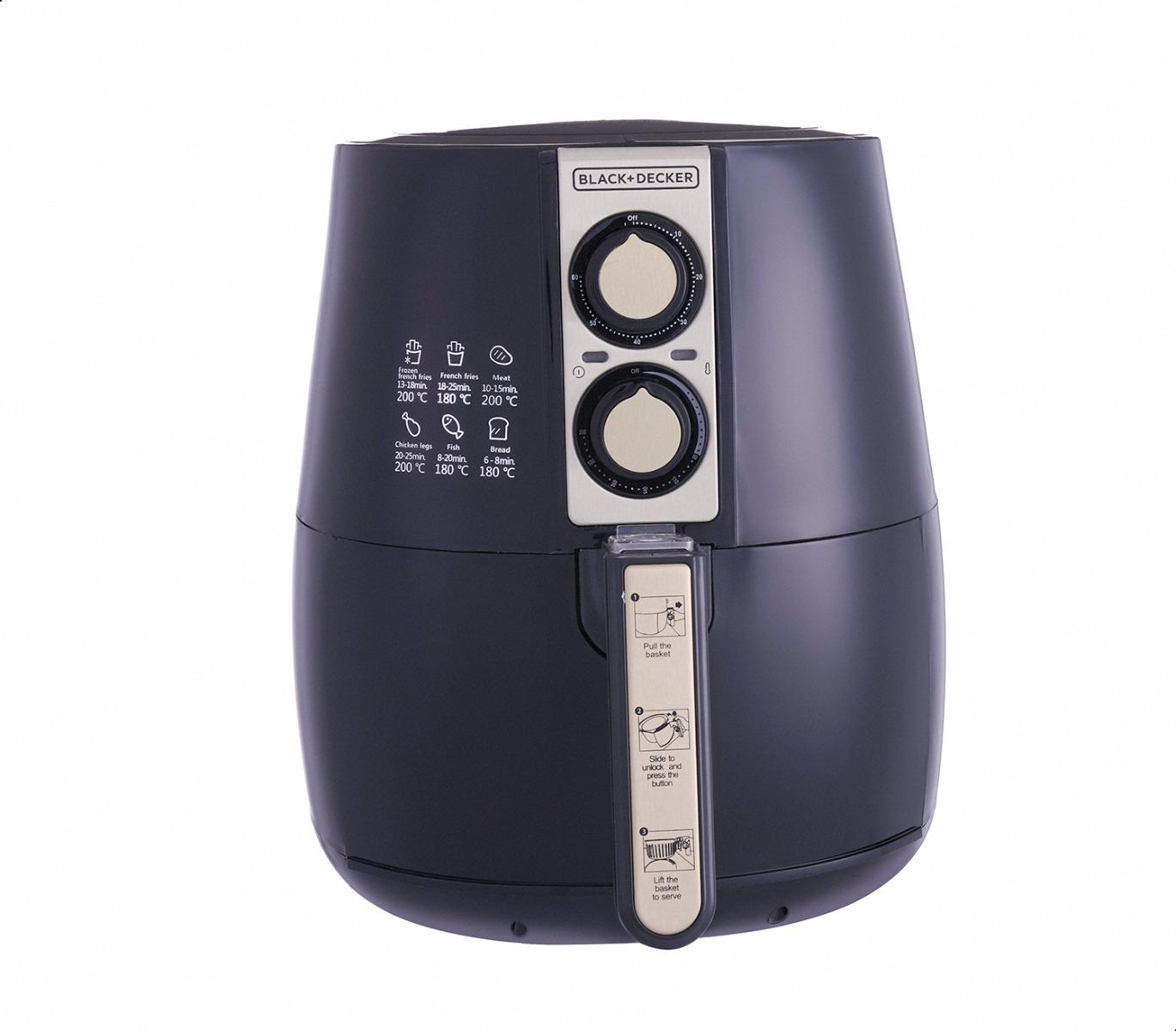 Black + Decker AerOfry Air Fryer , 4 Liter Black - AF300