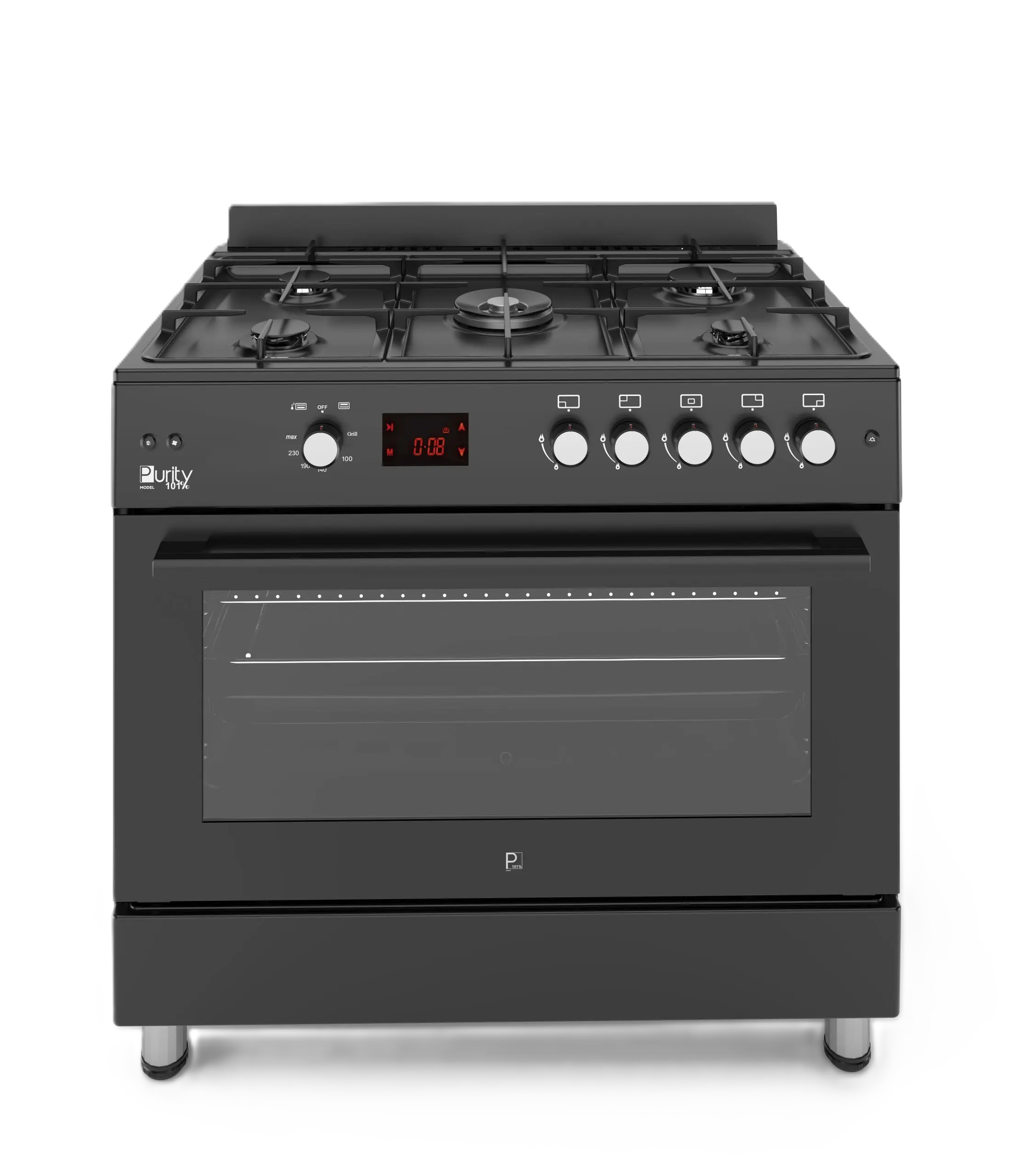 Purity Gas Cooker , 5 Burners , Black - FRGG9050 BL